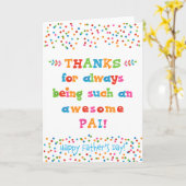 パイのお父さんのデイカード カード (黄色い花)