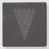 パイのスライスタイポグラフィ ストーンコースター (正面)