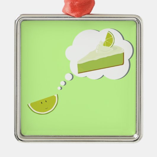 パイのライムの切れの考えること メタルオーナメント (正面)