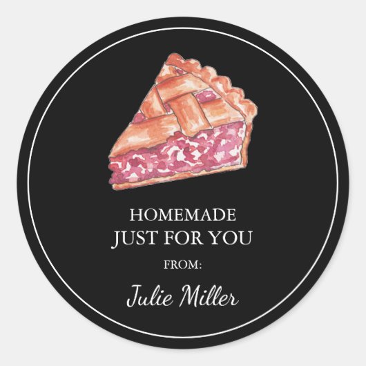 パイのラベルだけのための自家製 ラウンドシール (正面)