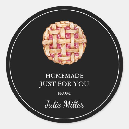 パイのラベルだけのための自家製 ラウンドシール (正面)