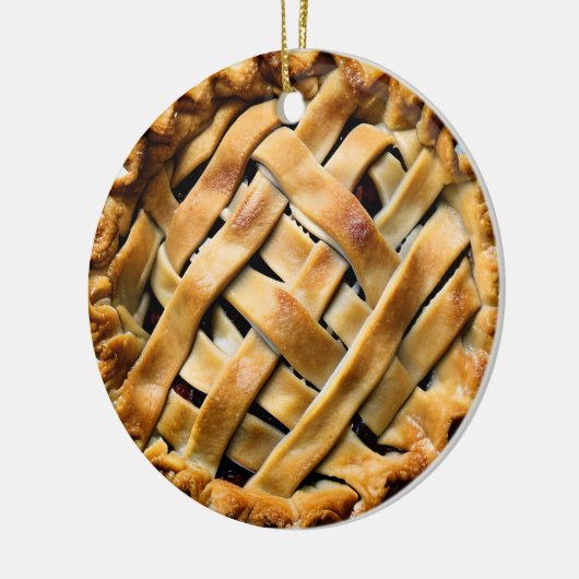 パイの中で我々は地殻 |おもしろいさくらんぼ円 セラミックオーナメント (左)