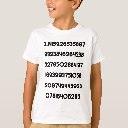 パイの値3.14159算術定数π tシャツ (正面)