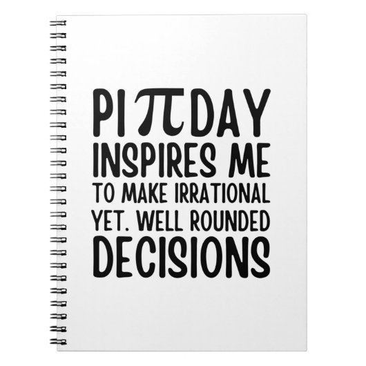 パイの日おもしろい ノートブック (正面)