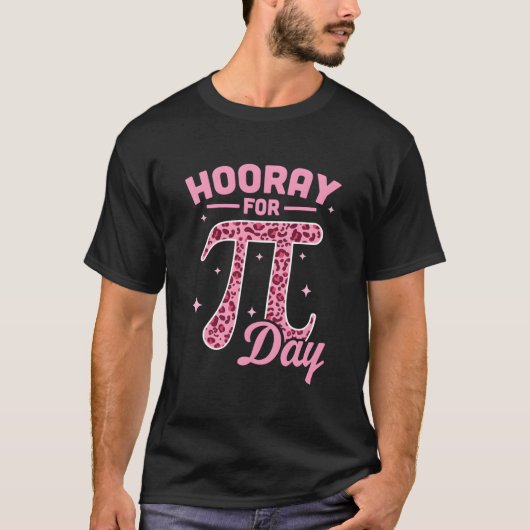 パイの日を祝おう 数学教師 ヒョウ柄 パイの日 Tシャツ (正面)