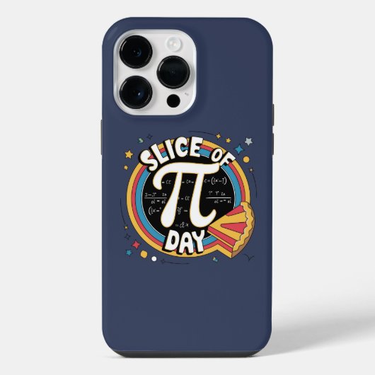 パイの日を祝おう - 面白い数学デザイン iPhoneケース (裏面)