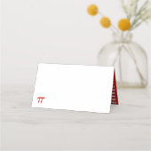 パイの日アップルパイの漫画の文字番号 プレイスカード (正面)