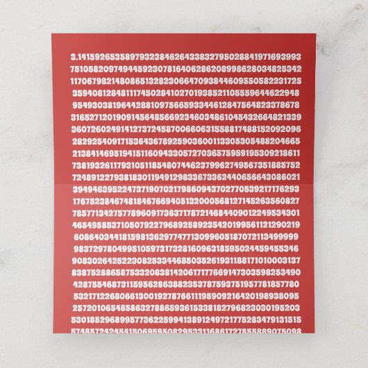 パイの日アップルパイの漫画の文字番号 プレイスカード (内部開封)