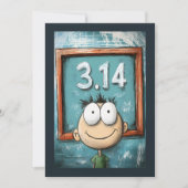 パイの日ウィムジー大きな目の漫画のキャラクター 招待状 (正面)