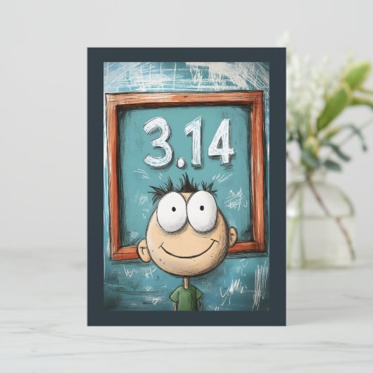 パイの日ウィムジー大きな目の漫画のキャラクター 招待状 (スタンド正面)