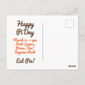 パイの日パーティーに対するすべての円 ポストカード (裏面)