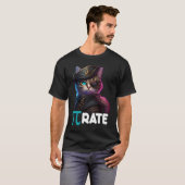 パイの日海賊猫 数学 サイエンス 先生 パイ略奪者 3 Tシャツ (正面フル)