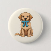 パイの日 犬 パイ 記号 かわいい パイ 数学 缶バッジ (正面)