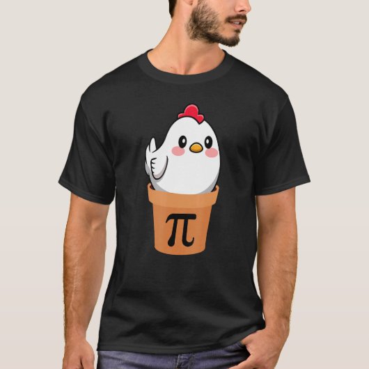パイの日 2022 面白い 鶏肉のポットパイ パイの日 パイ 数学好き Tシャツ (正面)
