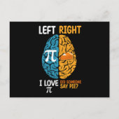 パイは右脳と言った離れのPiが好き ポストカード (正面)