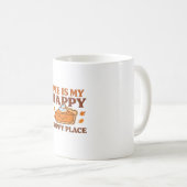 パイは私の幸せな場所 – かわいいカボチャのパイThanksgiv コーヒーマグカップ (正面右)