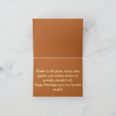 パイもゴシップもシェアして | 友人たちの感謝祭が面白すぎる カード (内部)