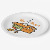 パイをお願い |パンプキンパイ |感謝祭の休日 ペーパープレート (アングル)