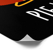 パイを食べおもしろい物パイパンダークBG ポスター (角)