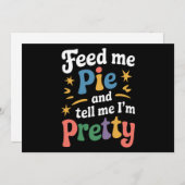 パイを食べさせて、かわいいと言ってくれ、感謝祭 シーズンカード (正面/裏面)