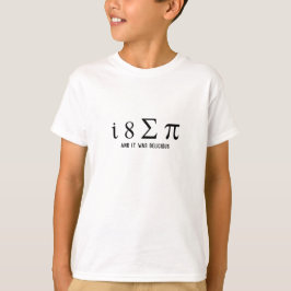 パイを食べちゃった！ ジョークTシャツ 子供用 数学好き Tシャツ