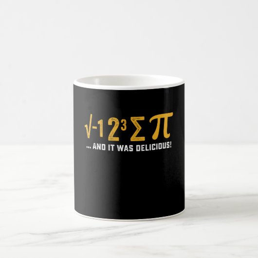 パイを食べておいしかった 円周率の日 数学 コーヒーマグカップ (中央)