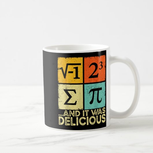 パイを食べて美味しかった 面白い数学のダジャレの日だ コーヒーマグカップ (右)