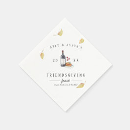 パイを食べろ、ワインを飲め、感謝しろ ｜ 感謝祭 スタンダードカクテルナプキン