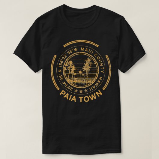 パイアタウンハワイマウイレトロ Tシャツ (デザイン正面)