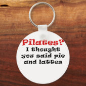 パイア考えとラテと言った キーホルダー (正面)