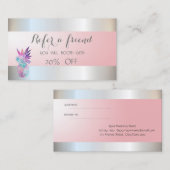 パイエレガントンスタイリッシュアップル、シルバー紹介カード 紹介カード (正面/裏面)