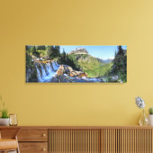 パイオタ滝 – グレイシャーナショナルパーク キャンバスプリント (インサイチュ (リビング))