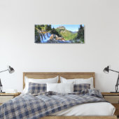 パイオタ滝 – グレイシャーナショナルパーク キャンバスプリント (インサイチュ (寝室))