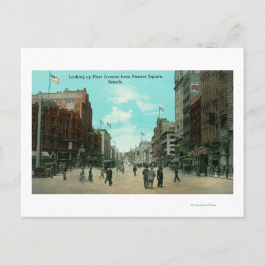 パイオニアアベニューからのファーストアベビュー ポストカード (正面)