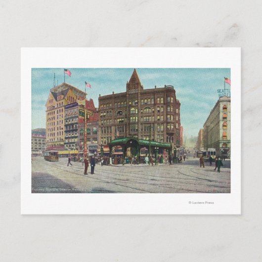 パイオニアスクエアのペルゴラの見解 ポストカード (正面)