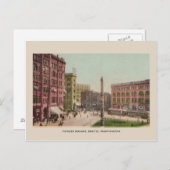 パイオニアスクエアシアトルヴィンテージ ポストカード (正面/裏面)