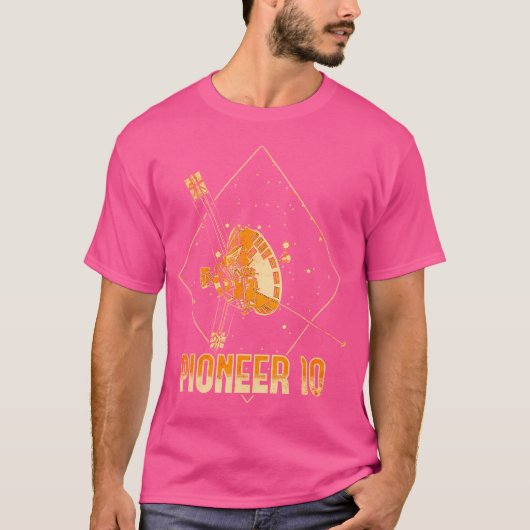 パイオニア10宇宙プローブ惑星太陽の木星系 Tシャツ (正面)