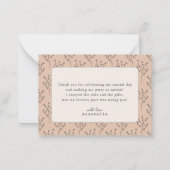 パイオレンジより甘い1歳の誕生日ありがとう ノートカード (裏面)