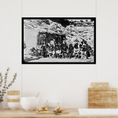 パイオートインディアンアドビハウス1912 ポスター (キッチン)