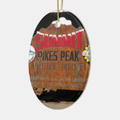 パイクのピーク頂上、コロラド州 セラミックオーナメント (左)