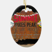 パイクのピーク頂上、コロラド州 セラミックオーナメント (裏面)