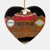 パイクのピーク頂上、コロラド州 セラミックオーナメント (裏面)