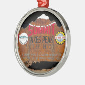 パイクのピーク頂上、コロラド州 メタルオーナメント (左)