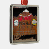 パイクのピーク頂上、コロラド州 メタルオーナメント (右)