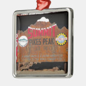 パイクのピーク頂上、コロラド州 メタルオーナメント (左)