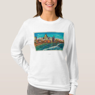 パイクの前部および浸るビーチ、ロングビーチ Tシャツ
