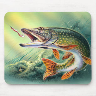 パイクの魚釣りのマウスパッド マウスパッド