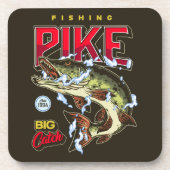 パイクストライクコースター | 魚のコルクコースターセット コースター (正面)