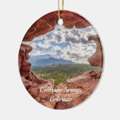 パイクスピークスルーアホールスーベリーホテルオーナメント セラミックオーナメント (左)