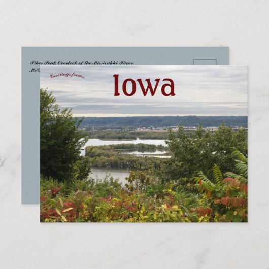 パイクスピーク展望所 アイオワ州マクレガー ポストカード (正面/裏面)